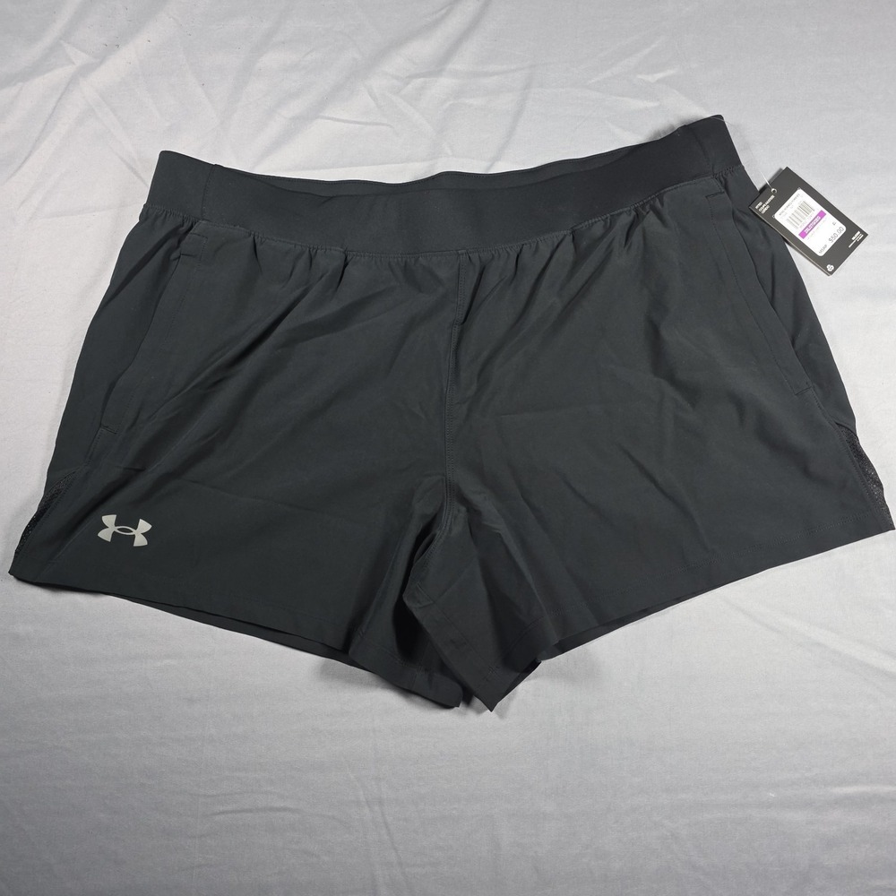 Under Armour Cool Switch Running Shorts Mens 2XL Black 5 Inch Performance Lined